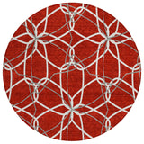 Machine Washable Indoor/ Outdoor Abstract Prism Chantille Rug