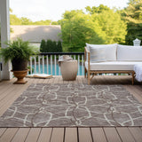 Machine Washable Indoor/ Outdoor Abstract Prism Chantille Rug