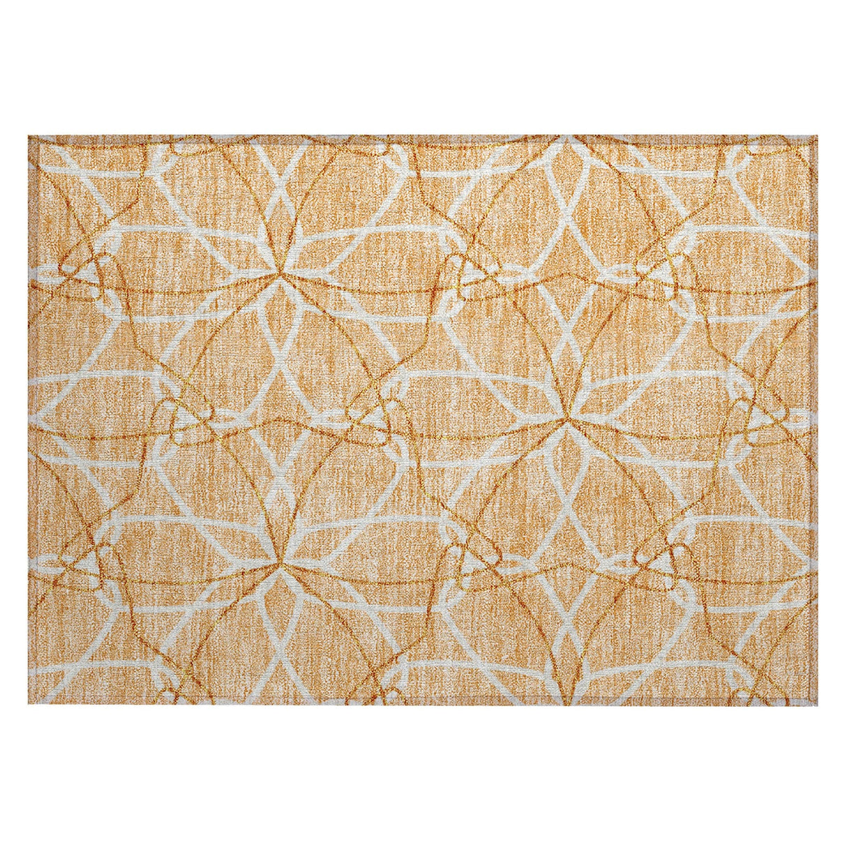 Machine Washable Indoor/ Outdoor Abstract Prism Chantille Rug