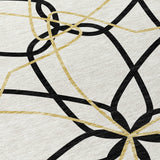 Machine Washable Indoor/ Outdoor Abstract Prism Chantille Rug