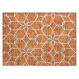 Machine Washable Indoor/ Outdoor Abstract Prism Chantille Rug