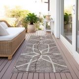 Machine Washable Indoor/ Outdoor Abstract Prism Chantille Rug