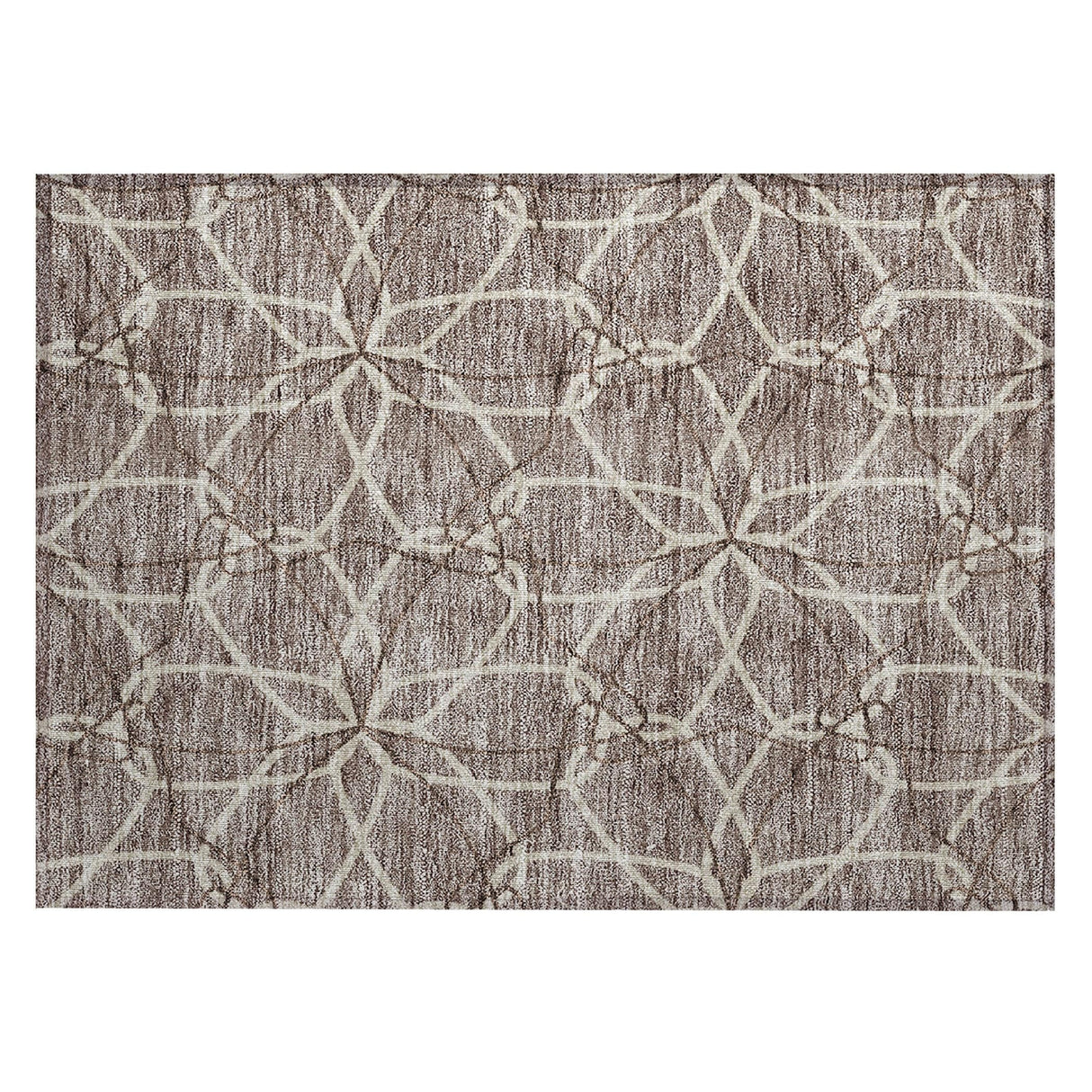 Machine Washable Indoor/ Outdoor Abstract Prism Chantille Rug