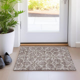 Machine Washable Indoor/ Outdoor Abstract Prism Chantille Rug