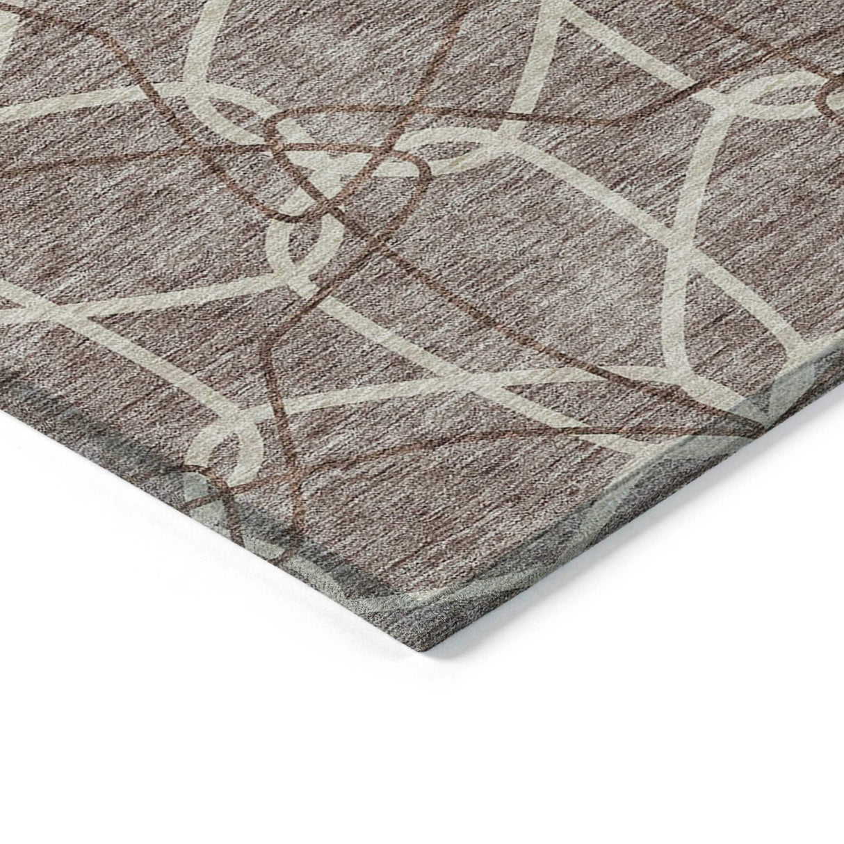 Machine Washable Indoor/ Outdoor Abstract Prism Chantille Rug