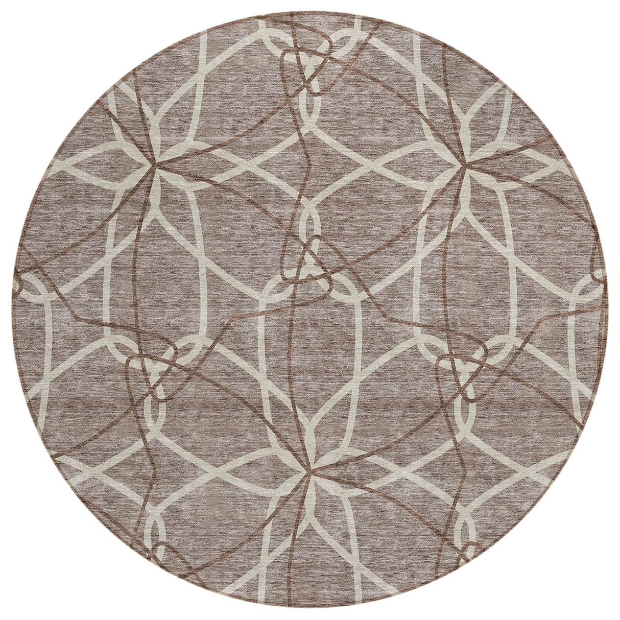 Machine Washable Indoor/ Outdoor Abstract Prism Chantille Rug