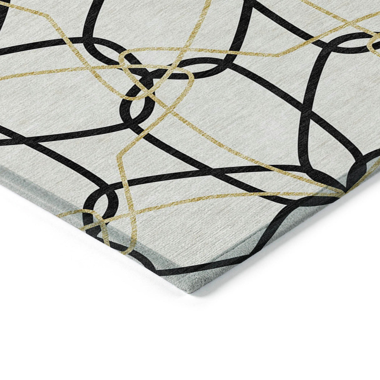 Machine Washable Indoor/ Outdoor Abstract Prism Chantille Rug