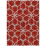 Machine Washable Indoor/ Outdoor Abstract Prism Chantille Rug
