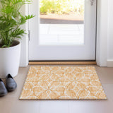 Machine Washable Indoor/ Outdoor Abstract Prism Chantille Rug