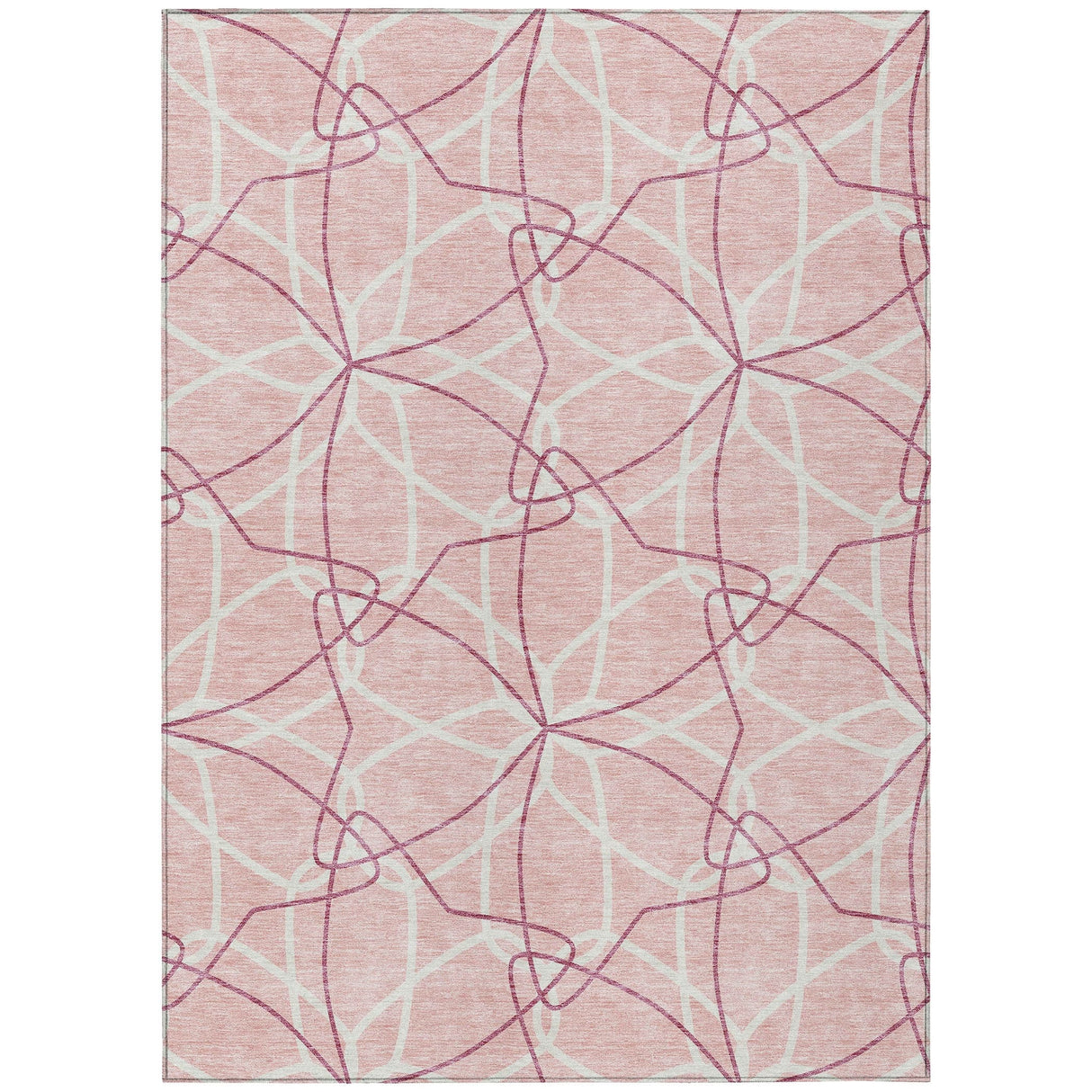 Machine Washable Indoor/ Outdoor Abstract Prism Chantille Rug