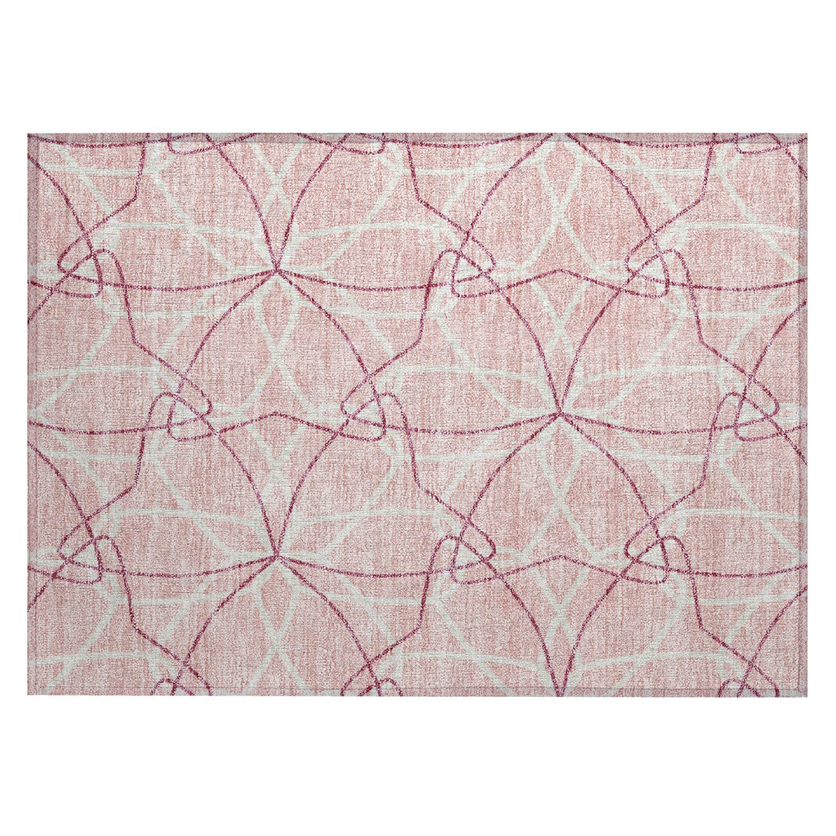 Machine Washable Indoor/ Outdoor Abstract Prism Chantille Rug