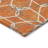 Machine Washable Indoor/ Outdoor Abstract Prism Chantille Rug