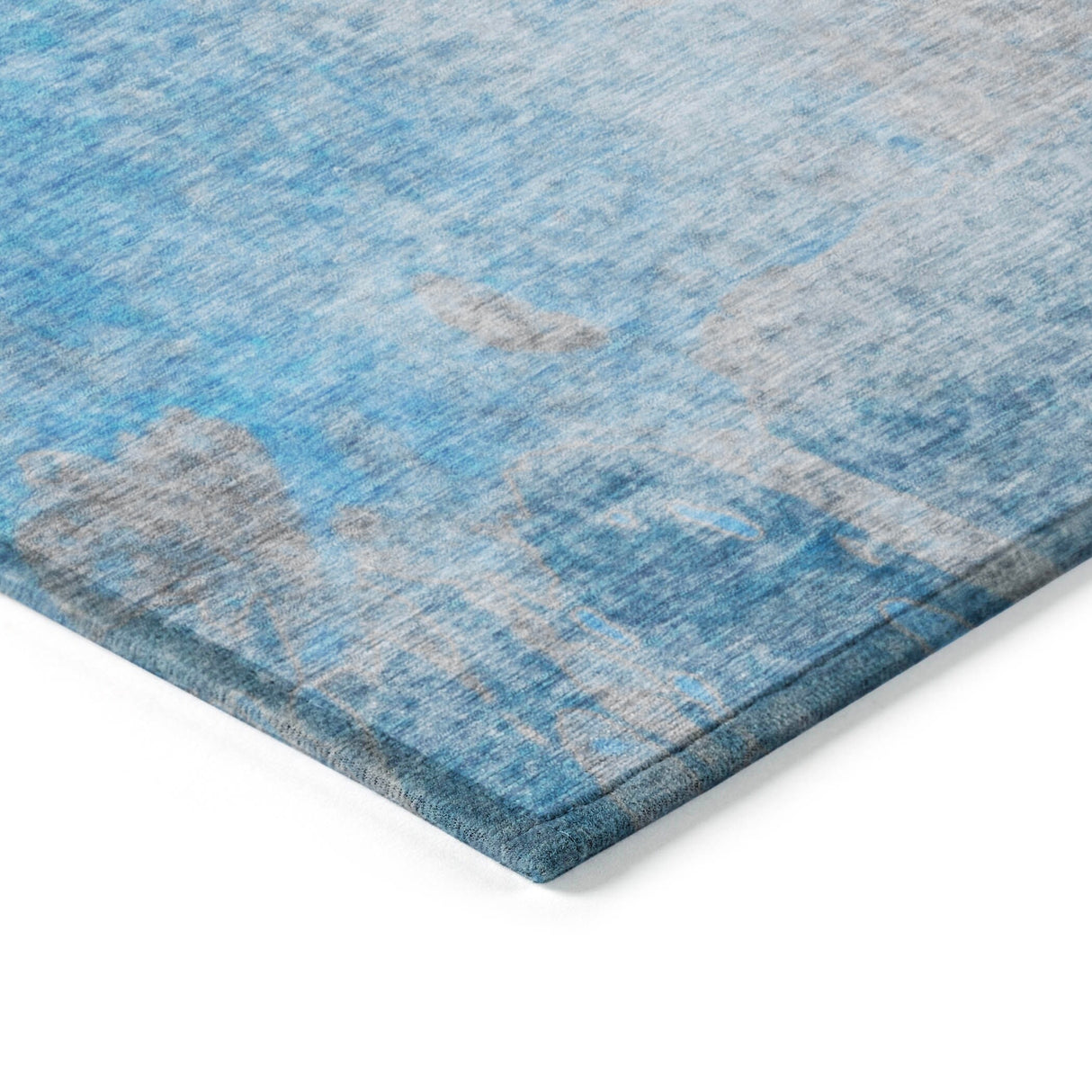 Machine Washable Indoor/ Outdoor Abstract Solid Chantille Rug