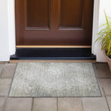 Machine Washable Indoor/ Outdoor Abstract Solid Chantille Rug
