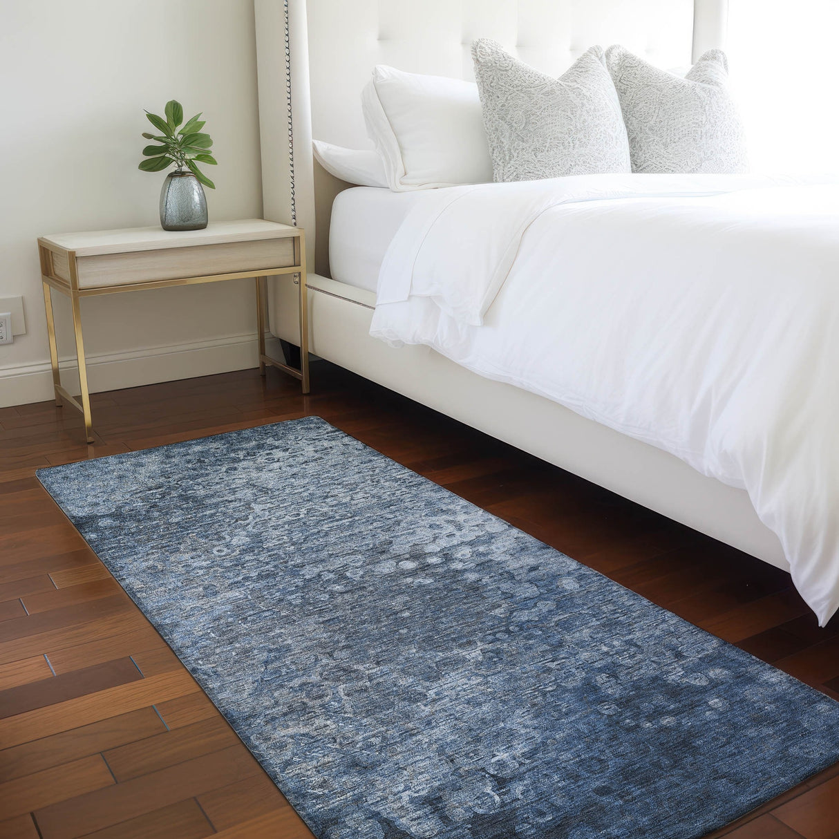 Machine Washable Indoor/ Outdoor Abstract Solid Chantille Rug