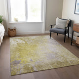 Machine Washable Indoor/ Outdoor Abstract Solid Chantille Rug