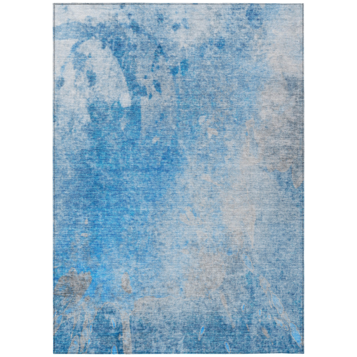 Machine Washable Indoor/ Outdoor Abstract Solid Chantille Rug