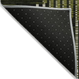 Machine Washable Indoor/ Outdoor Abstract Stripe Chantille Rug