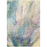 Machine Washable Indoor/ Outdoor Abstract Watercolor Chantille Rug