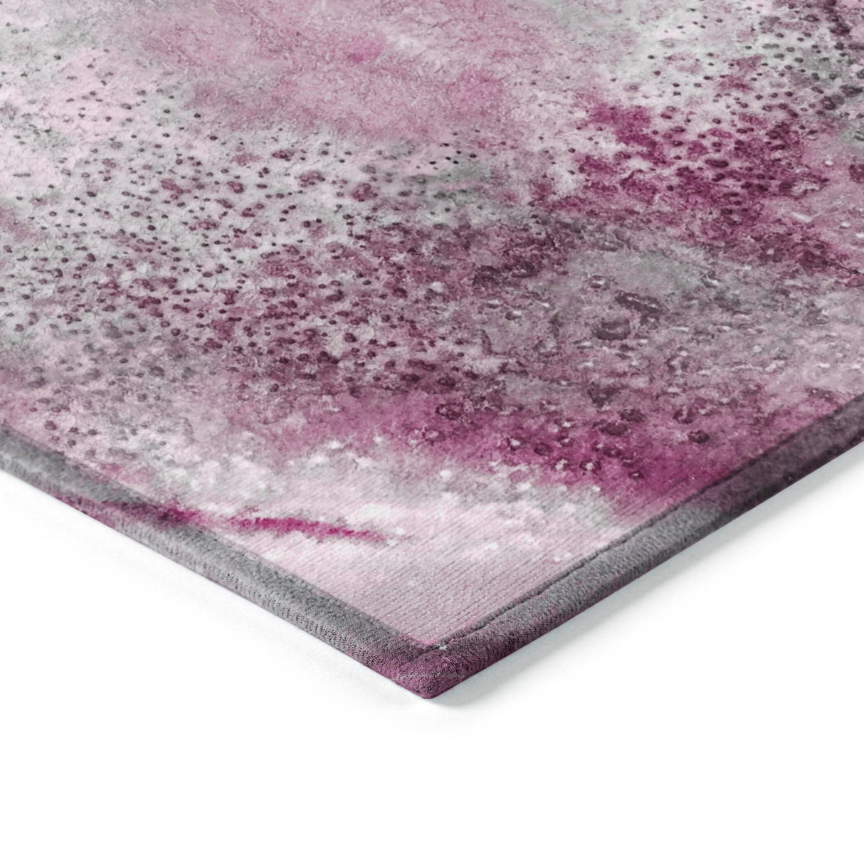 Machine Washable Indoor/ Outdoor Abstract Watercolor Chantille Rug