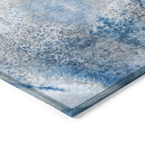 Machine Washable Indoor/ Outdoor Abstract Watercolor Chantille Rug