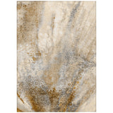 Machine Washable Indoor/ Outdoor Abstract Watercolor Chantille Rug