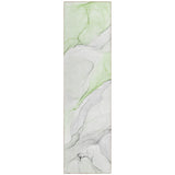 Machine Washable Indoor/ Outdoor Abstract Watercolor Chantille Rug
