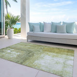 Machine Washable Indoor/ Outdoor Abstract Watercolor Chantille Rug