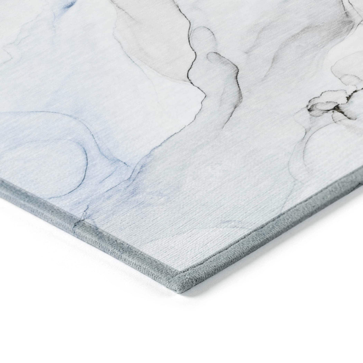 Machine Washable Indoor/ Outdoor Abstract Watercolor Chantille Rug