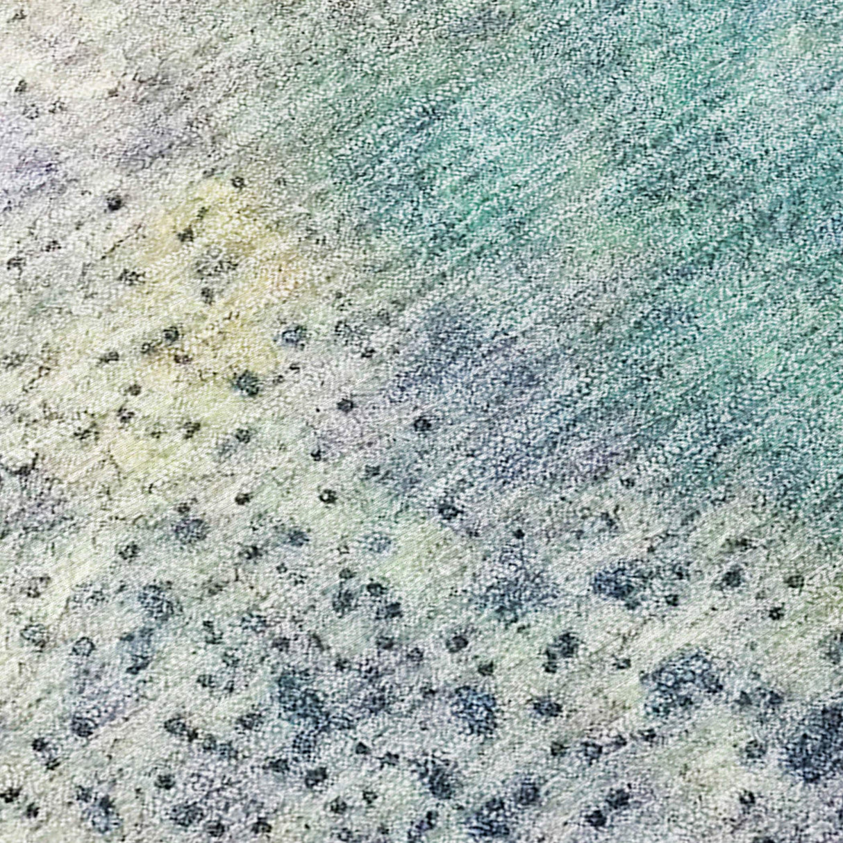 Machine Washable Indoor/ Outdoor Abstract Watercolor Chantille Rug