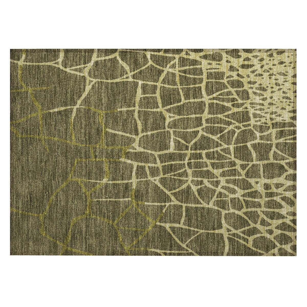 Machine Washable Indoor/ Outdoor Abstract Webby Chantille Rug
