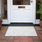 Machine Washable Indoor/ Outdoor Abstract Webby Chantille Rug
