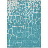 Machine Washable Indoor/ Outdoor Abstract Webby Chantille Rug