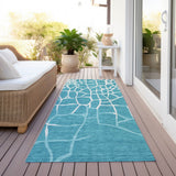 Machine Washable Indoor/ Outdoor Abstract Webby Chantille Rug