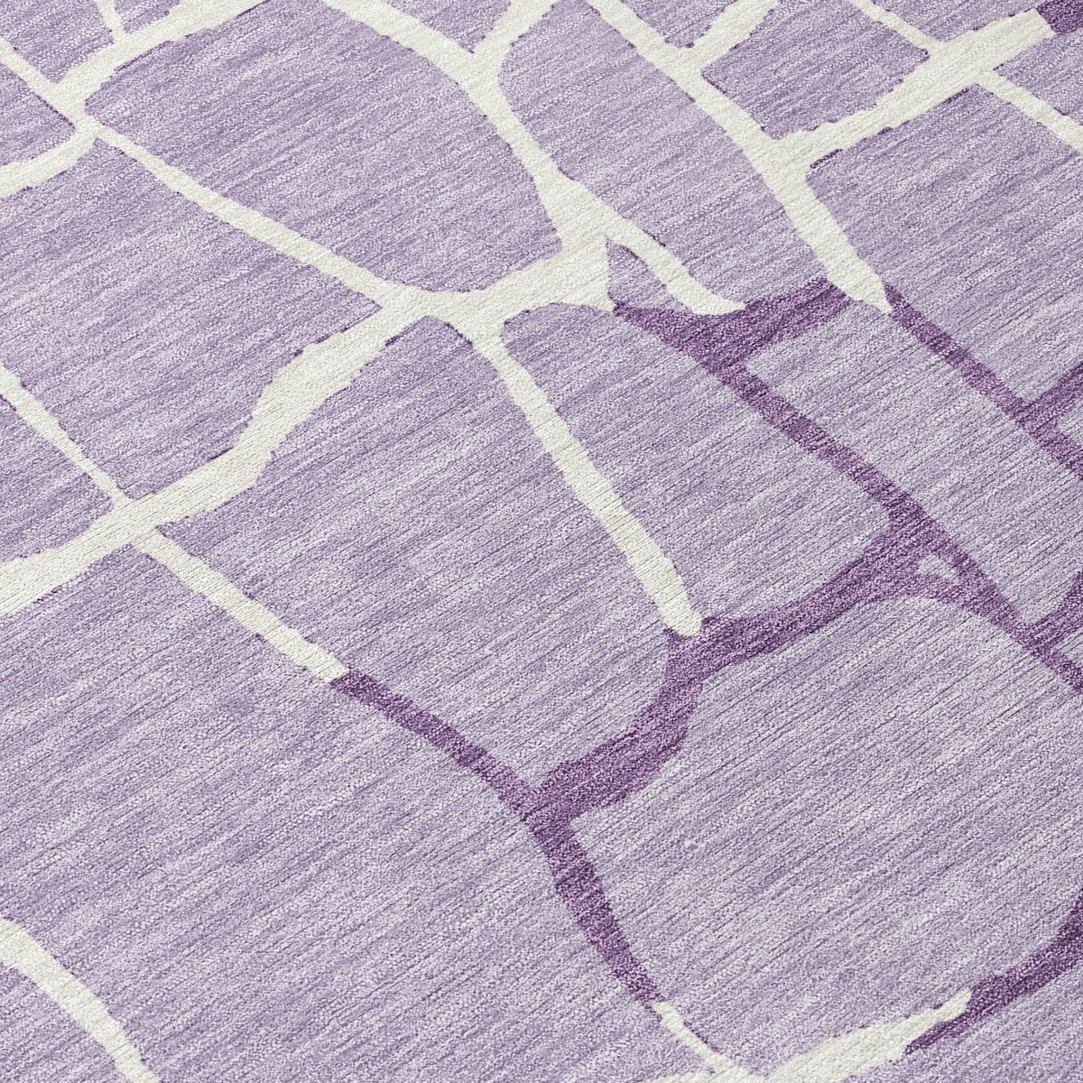 Machine Washable Indoor/ Outdoor Abstract Webby Chantille Rug
