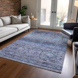Machine Washable Indoor/ Outdoor Boho Moroccan Chantille Rug