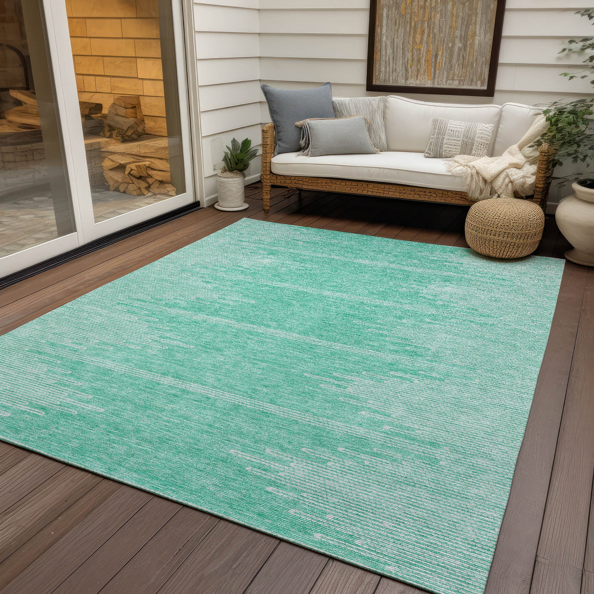 Machine Washable Indoor/ Outdoor Boho Moroccan Rug