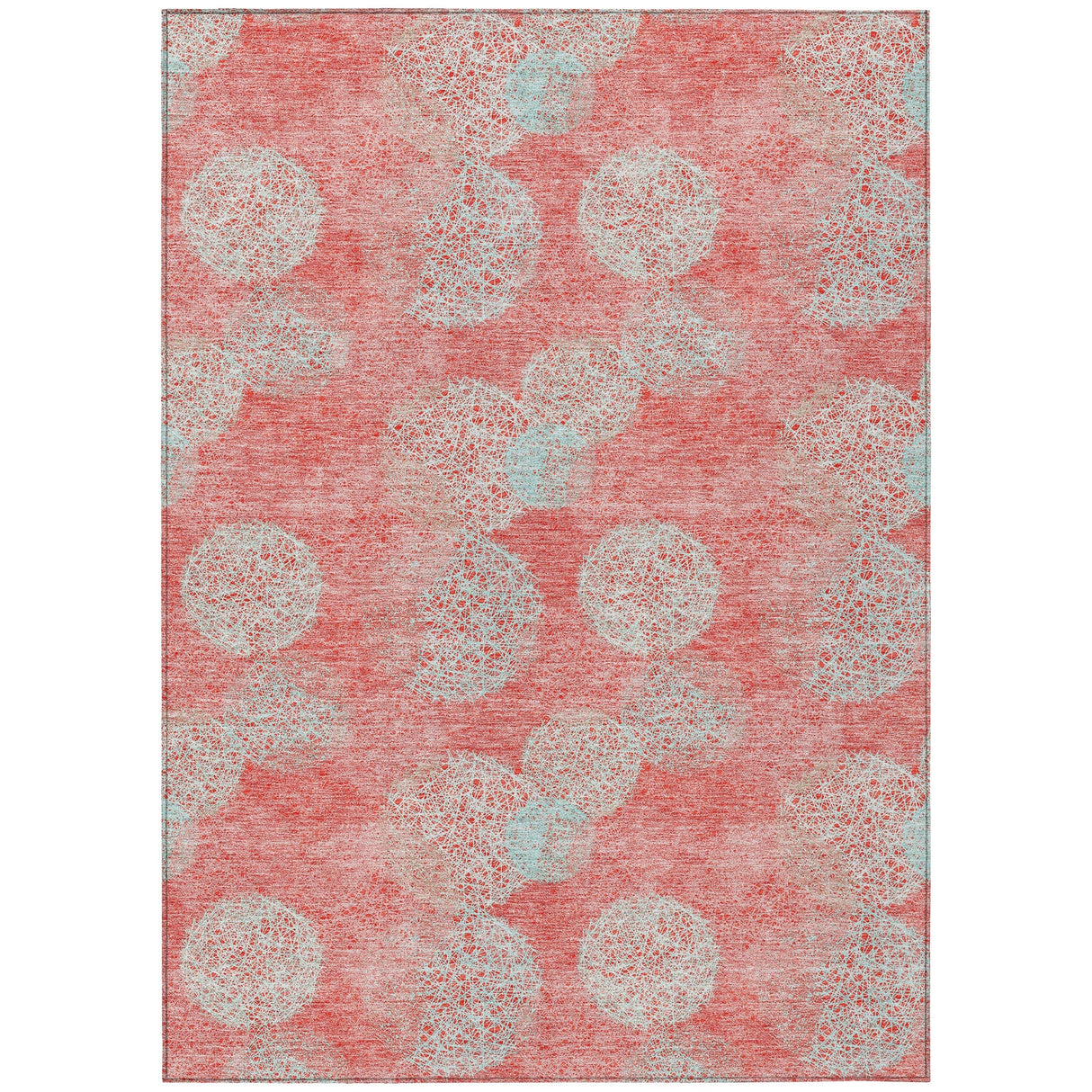 Machine Washable Indoor/ Outdoor Boho Sphere Chantille Rug