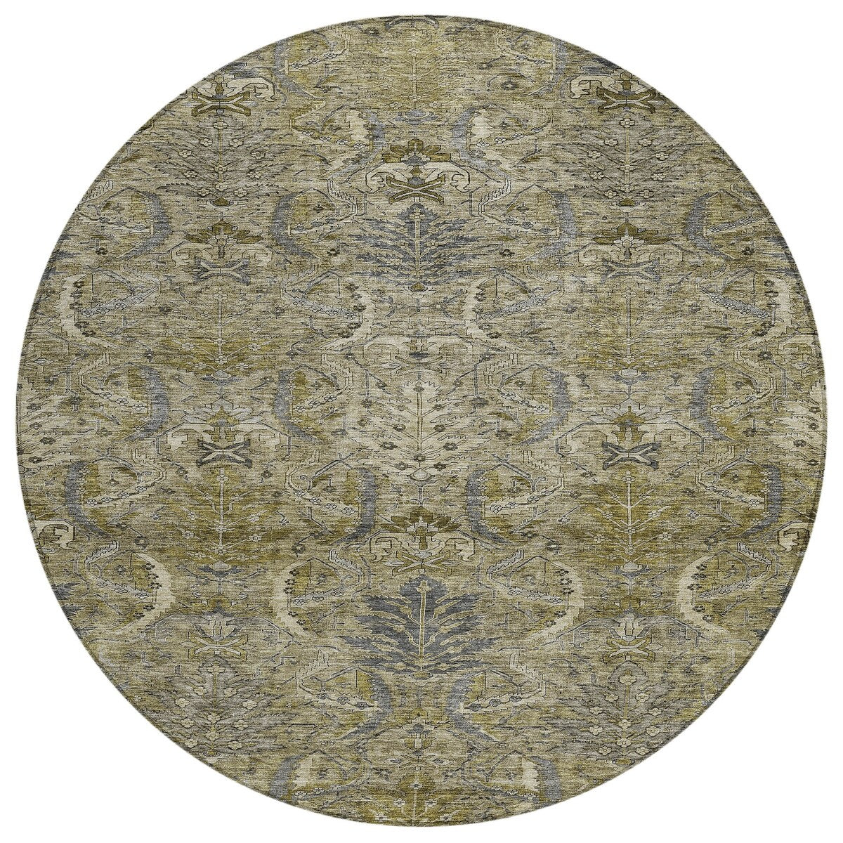 Machine Washable Indoor/ Outdoor Boho Traditional Chantille Rug