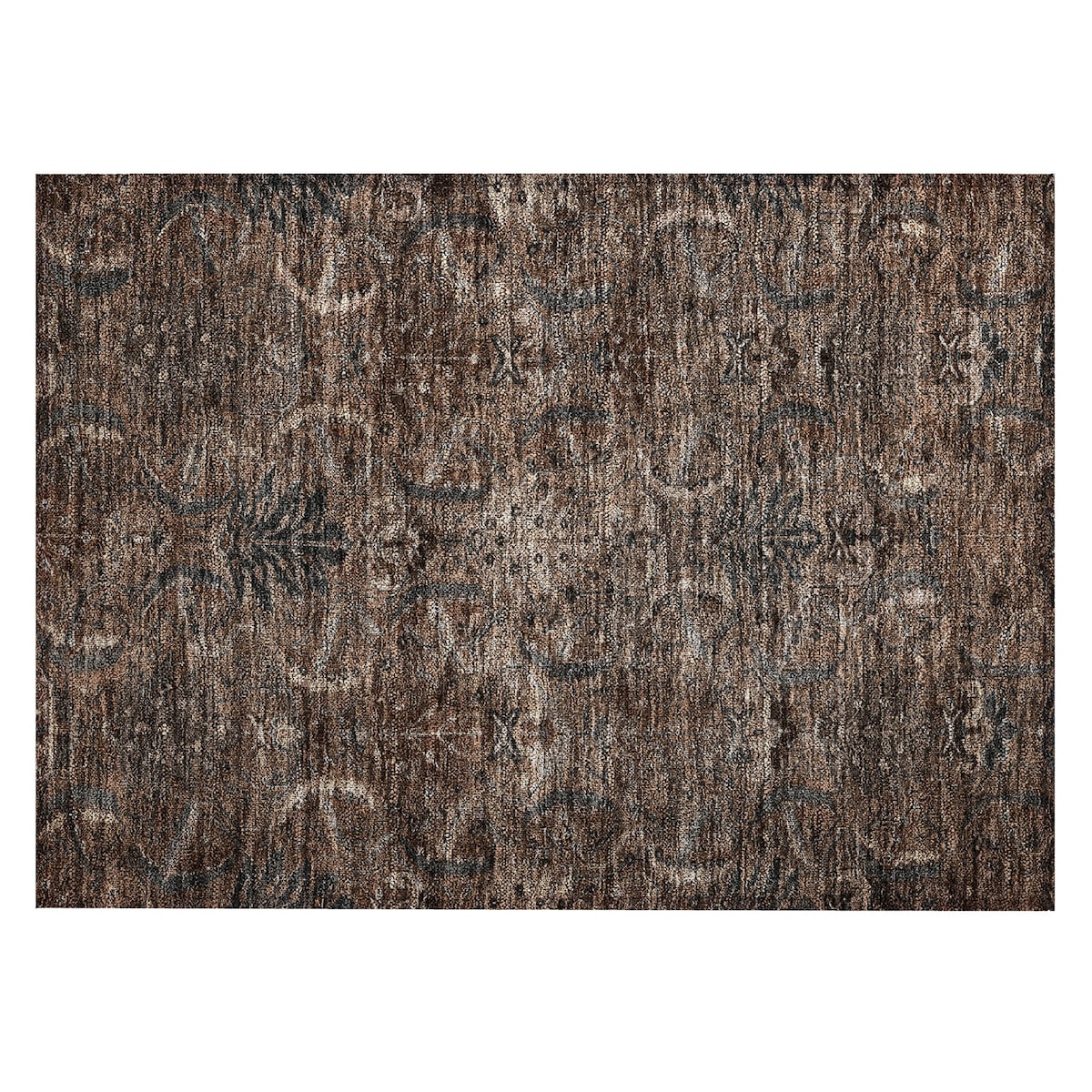 Machine Washable Indoor/ Outdoor Boho Traditional Chantille Rug