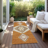 Machine Washable Indoor/ Outdoor Boho Traditional Chantille Rug