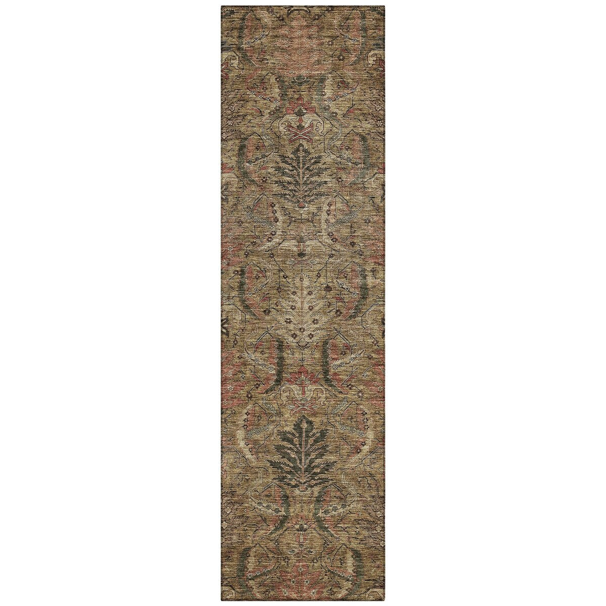 Machine Washable Indoor/ Outdoor Boho Traditional Chantille Rug