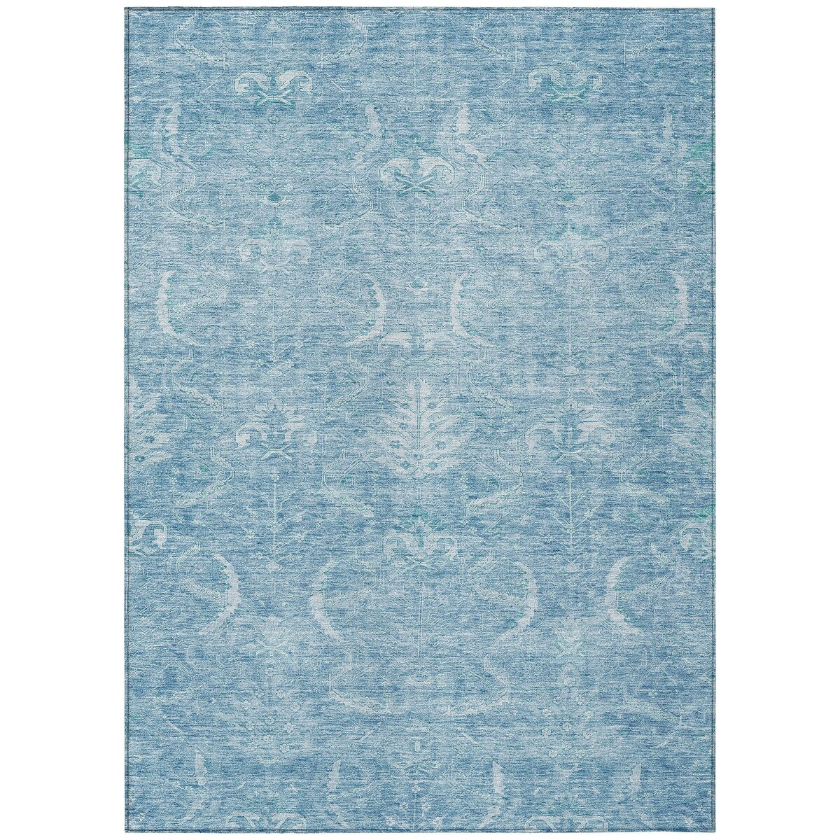 Machine Washable Indoor/ Outdoor Boho Traditional Chantille Rug