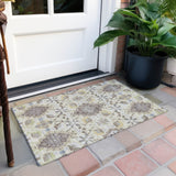 Machine Washable Indoor/ Outdoor Boho Traditional Chantille Rug