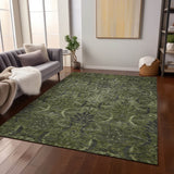 Machine Washable Indoor/ Outdoor Boho Traditional Chantille Rug