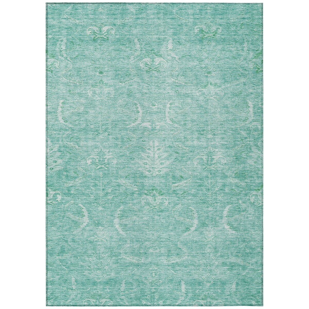 Machine Washable Indoor/ Outdoor Boho Traditional Chantille Rug