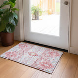Machine Washable Indoor/ Outdoor Boho Traditional Chantille Rug