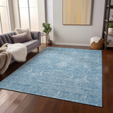 Machine Washable Indoor/ Outdoor Boho Traditional Chantille Rug