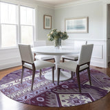 Machine Washable Indoor/ Outdoor Boho Tribal Chantille Rug