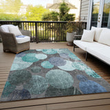 Machine Washable Indoor/ Outdoor Bubbles Chantille Rug